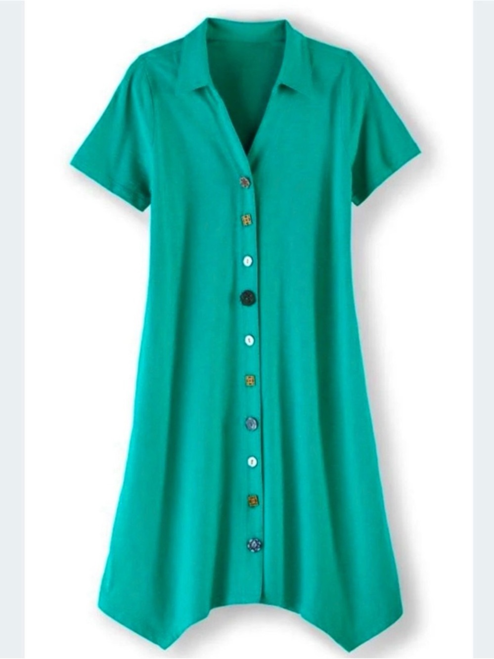 Soft Surroundings Danielle Button Knit Dress